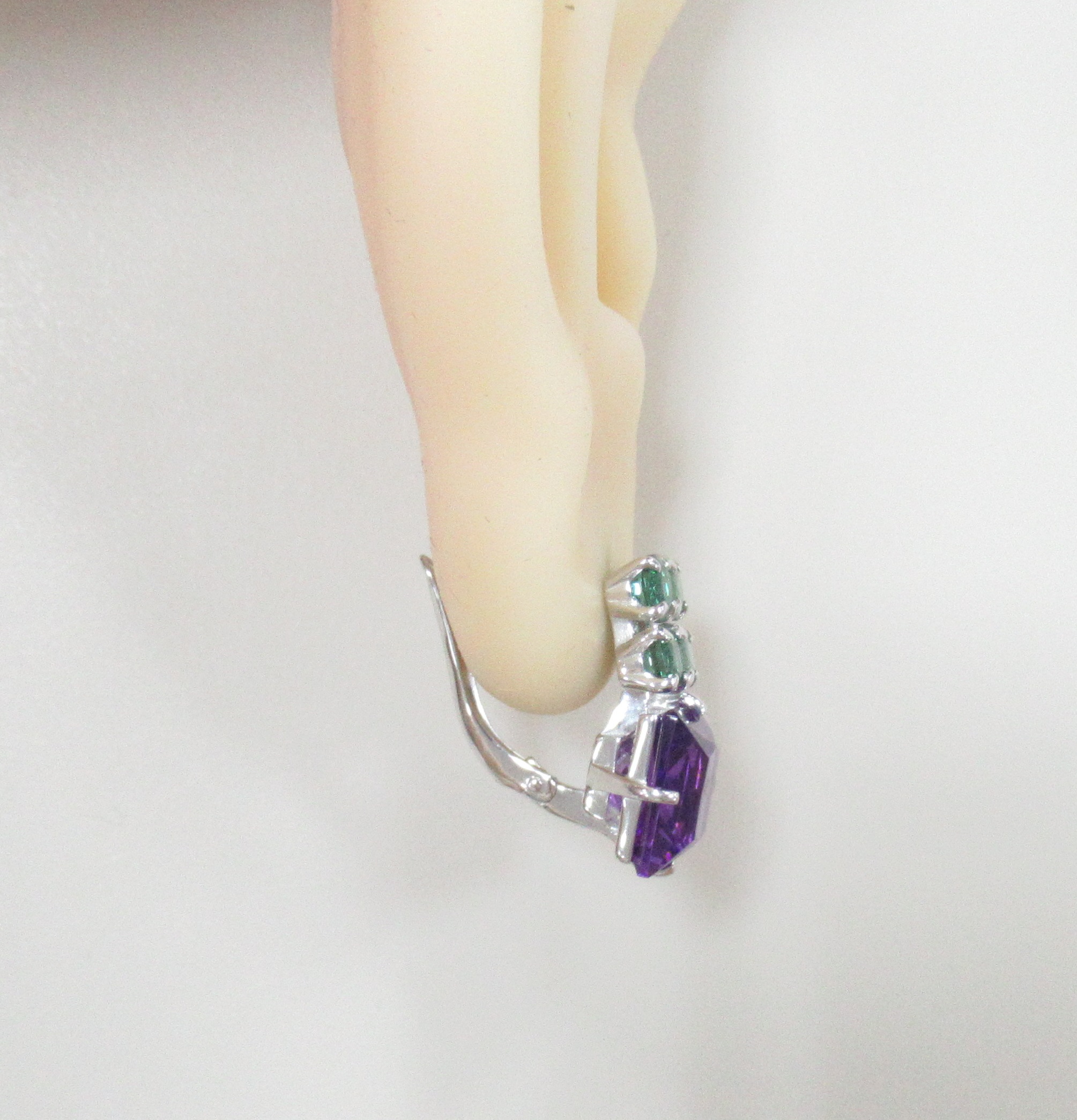 Серебряные серьги с аметистами